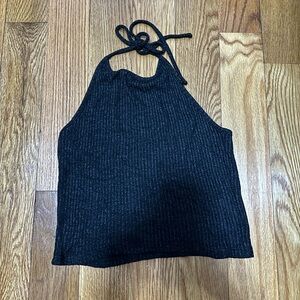 Black Halter Neck Top Brandy Melville